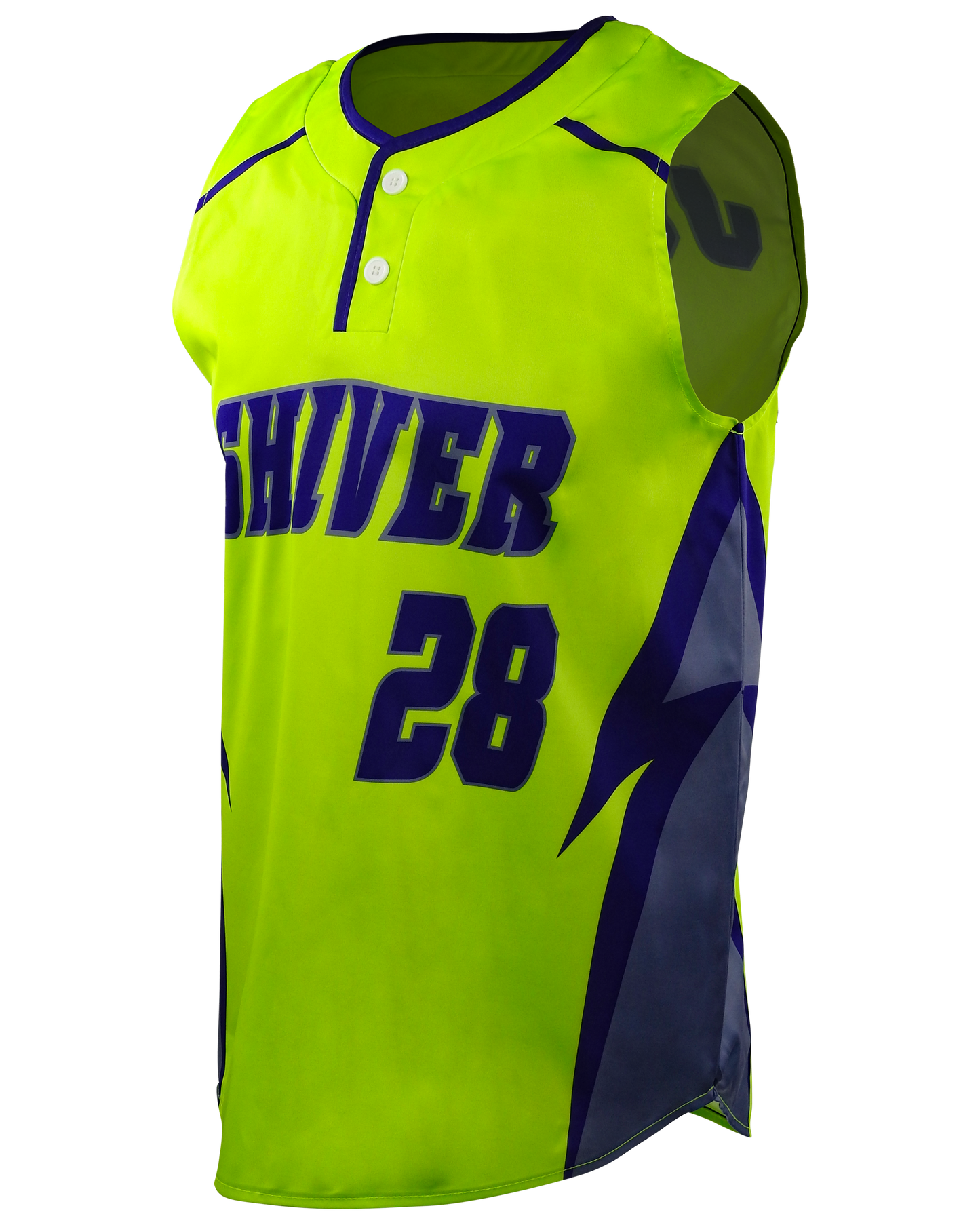 Sleeveless 2-Button Baseball Jersey