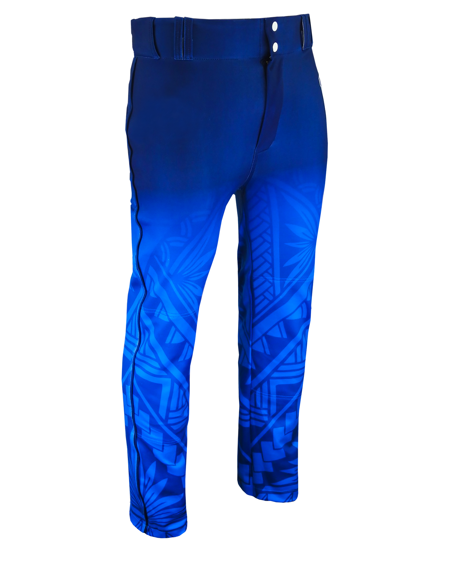 Tapered Open-Bottom Baseball Pants w/ Piping