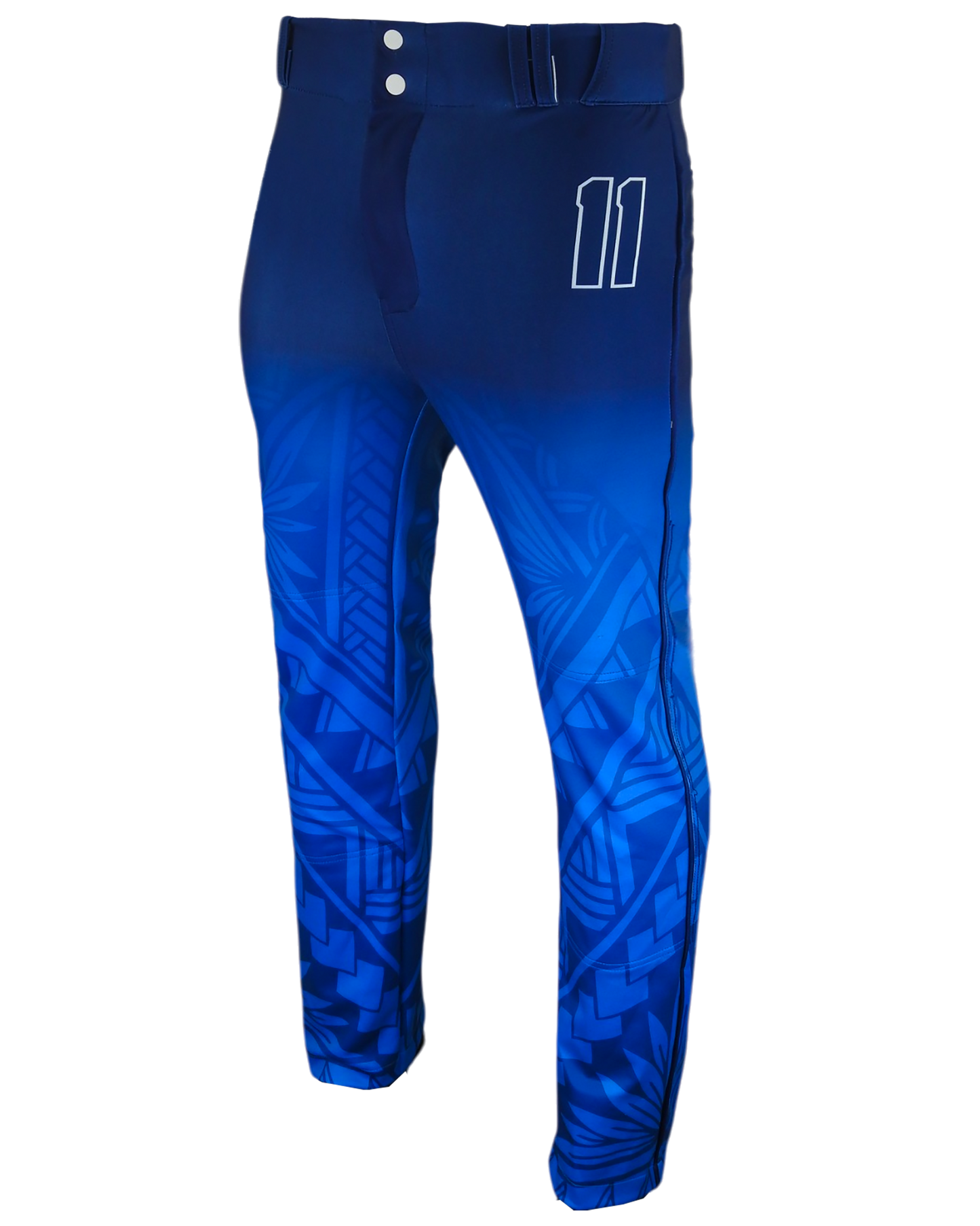 Tapered Open-Bottom Baseball Pants w/ Piping