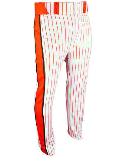 Full Sublimation Tapered Open-Bottom Baseball Pants w/ Sublimated Side Panel