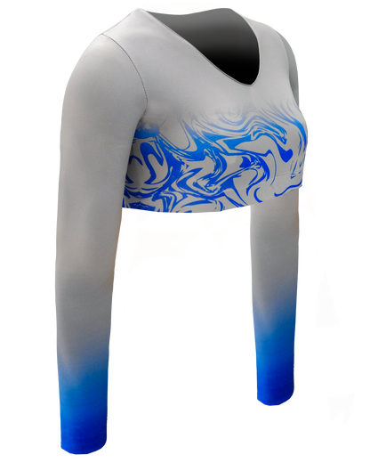 Full Sublimation Long Sleeve Cheer Crop Top