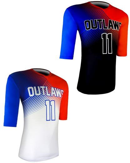 HALF SLEEVE Single Ply REVERSIBLE V Neck Compression Shirt