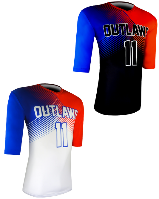 HALF SLEEVE Single Ply REVERSIBLE V Neck Compression Shirt