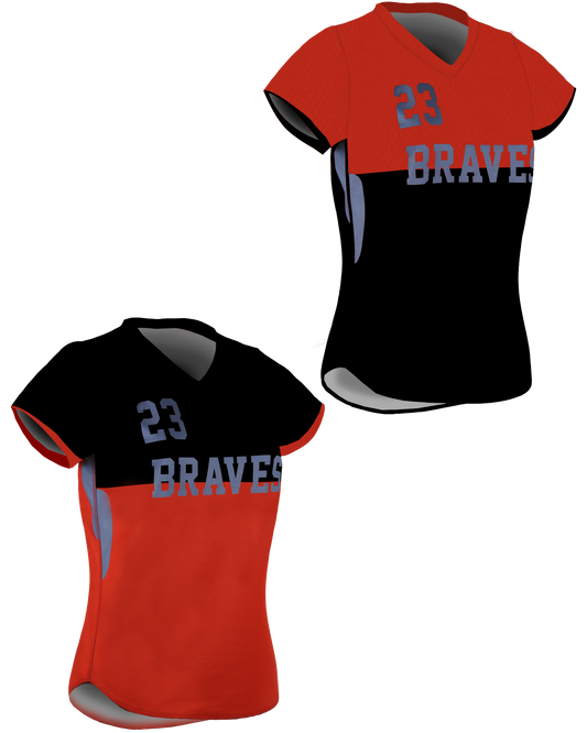 Single Ply Reversible V-Neck Softball Jersey