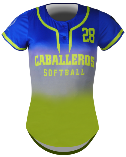 Short Sleeve 2-Button Softball Jersey