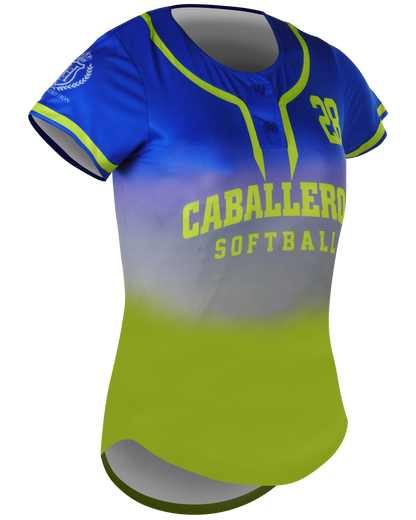 Short Sleeve 2-Button Softball Jersey