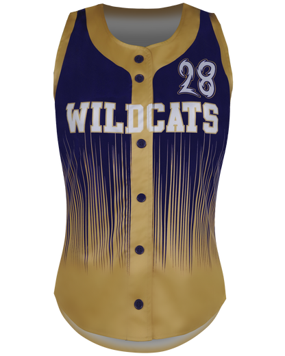 Racerback Full Button Softball Jersey