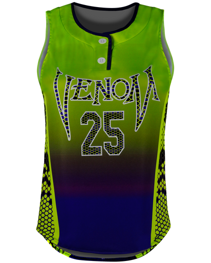 Sleeveless 2-Button Softball Jersey