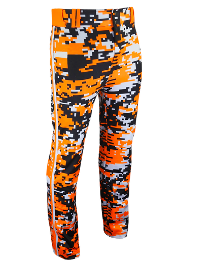 Tapered Open Bottom Baseball Pants W/ Braiding