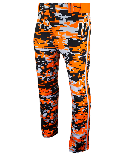 Tapered Open Bottom Baseball Pants W/ Braiding